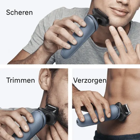 Braun Series 5 Elektrisch Scheerapparaat - Tot 50 min - +2 Opzetstukken - 52-A1650S - Azure - afbeelding 5