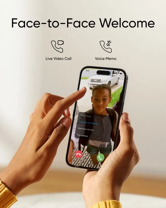 eufy C30 2K Draadloze Video Deurbel - 2K FHD - Accu Zwart - Op batterijen - 16:9 Uitgebreid beeld, Eenvoudige installatie, Live videogesprek, Mens- en bewegingsdetectie, Compatibel met HomeBase S380, Geen abonnementskosten - afbeelding 2