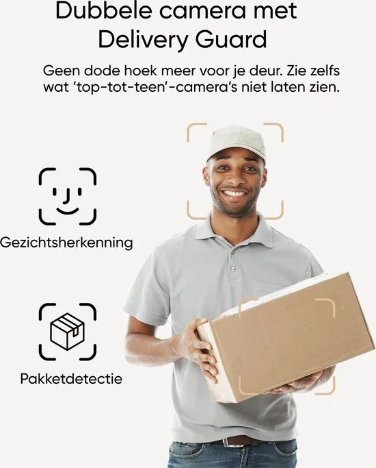 eufy Security E340 Video Deurbel met Chime – Video Doorbell - Dual-Cam technologie, 2K Full HD-resolutie, kleur nachtzicht, AI-pakketdetectie, draadloze installatie, compatibel met Alexa en Google Assistant - afbeelding 4