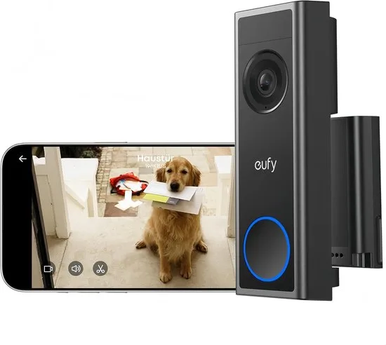 eufy Security C31 Video Deurbel - Add-on - Video Doorbell - 2K Resolutie - Nachtzicht - Draadloos/Batterij - Live videogesprek, 24/7 opname, Mens- en bewegingsdetectie, Compatibel met HomeBase S380, Geen abonnementskosten - afbeelding 3