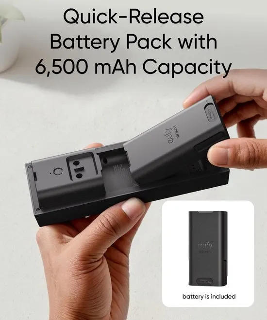 eufy Security C31 Video Deurbel - Add-on - Video Doorbell - 2K Resolutie - Nachtzicht - Draadloos/Batterij - Live videogesprek, 24/7 opname, Mens- en bewegingsdetectie, Compatibel met HomeBase S380, Geen abonnementskosten - afbeelding 4