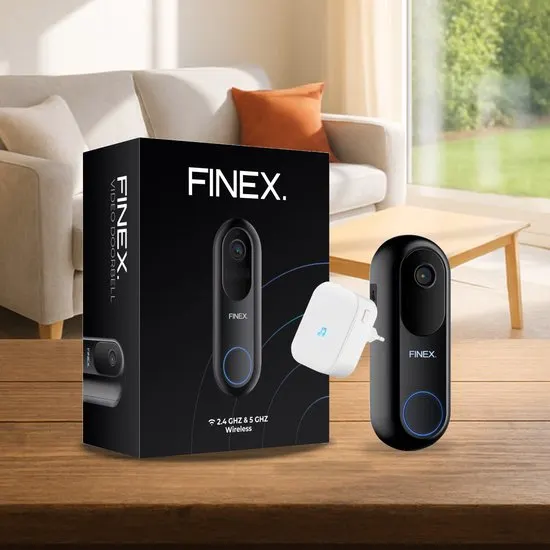 Finex™ Video Deurbel V2 - Inclusief Binnenbel & SD-kaart(64GB) Vast stroom of Batterijen - 2K Ultra HD - WiFi - T-ring geluid - Zonder abonnement - Video deurbel met Camera - afbeelding 4
