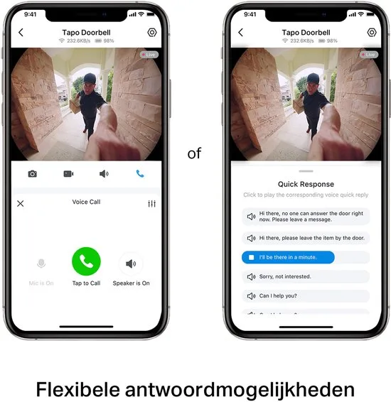 Tapo D235 Video deurbel met camera - inclusief chime/gong - 2K 5MP - Batterij of kabelvoeding- IP66-Slimme deurbel - afbeelding 4