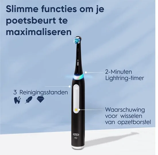 Oral-B iO 3 Elektrische Tandenborstel - Duo Zwart en Roze - inclusief Reisetui - afbeelding 5