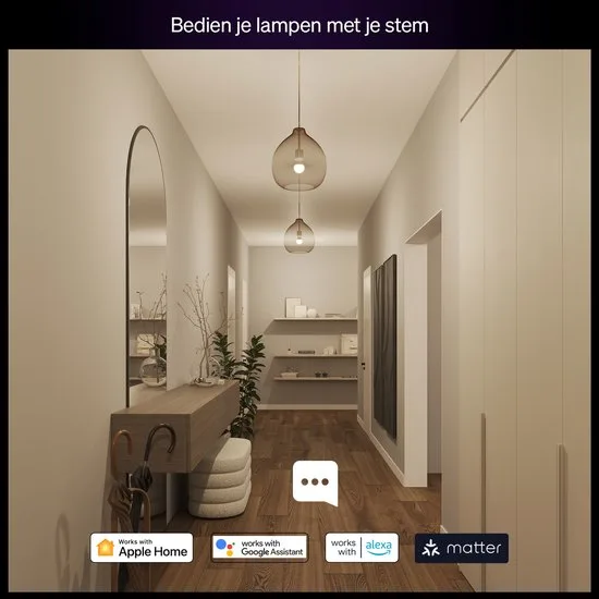 Philips Hue Essential starterkit, wit en gekleurd licht, 1 Bridge, 2 lampen A60 E27 - afbeelding 3