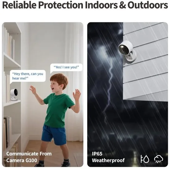 Aqara Camera G100 Select - Zwart - 2K Beveiligingscamera - Binnen/Buiten met Spotlight - Nachtzicht - Apple Home - afbeelding 4