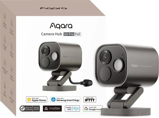 Aqara Camera Hub G5 Pro - Grijs - 2K Outdoor Beveiligingscamera - PoE - Nachtzicht - Matter & Zigbee Hub - afbeelding 4