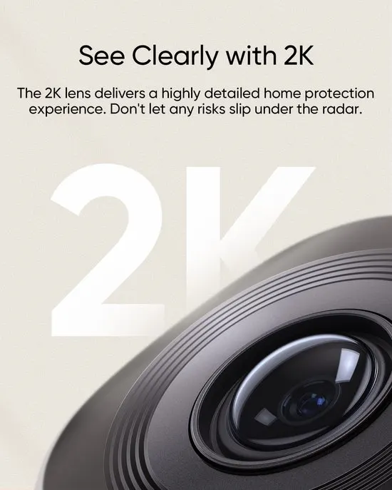 eufy Security - Indoor Cam C220 - beveiligingscamera met 2K resolutie en 360° PTZ - afbeelding 5