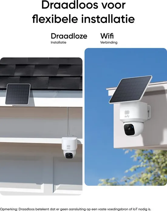 eufy Security Solo Camera E30 – SoloCam - 2K HD-resolutie – 360° Pan & 70° Tilt – AI Auto Lock en Tracking – Zonne-energie met SolarPlus™ Technologie – Geen Abonnementskosten – Draadloze Beveiligingscamera - afbeelding 4