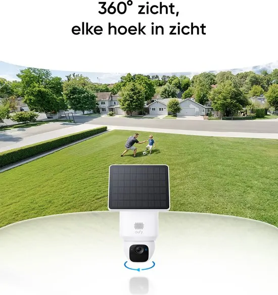 eufy Security Solo Camera E30 – SoloCam - 2K HD-resolutie – 360° Pan & 70° Tilt – AI Auto Lock en Tracking – Zonne-energie met SolarPlus™ Technologie – Geen Abonnementskosten – Draadloze Beveiligingscamera - afbeelding 5