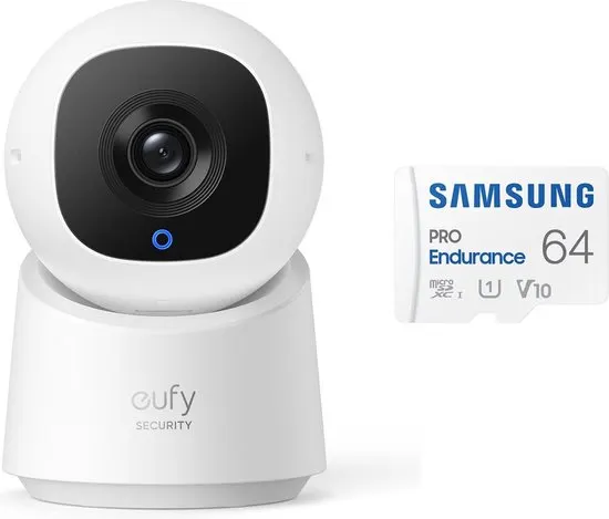 eufy Security - Indoor Cam C220 + SAMSUNG MicroSDXC 64GB PRO - Bundel