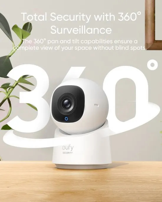 eufy Security - Indoor Cam C220 + SAMSUNG MicroSDXC 64GB PRO - Bundel - afbeelding 2