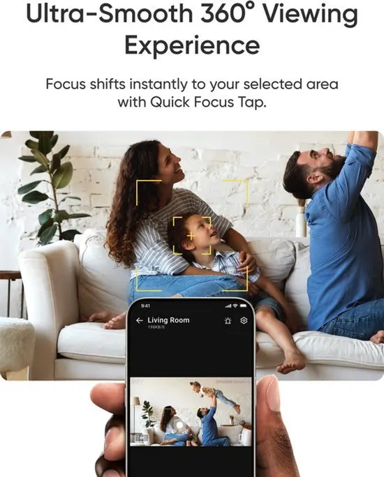 eufy Security Indoor camera E30 – Indoor Cam - 4K UHD – Pan & Tilt – AI Mens- en Huisdierdetectie – Kleurennachtzicht – Tweewegcommunicatie – Lokale Opslag + SanDisk High Endurance MicroSD Card 64GB, Tot 5.000 Uur Opnemen, Full HD En 4K - afbeelding 5