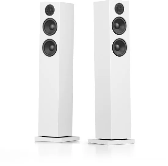 Audio Pro A38 Smart Multiroom Actieve Vloerstaande Speakers - 2x75W - Multiroom Ondersteuning - Draadloze streaming via wifi en Bluetooth - Wit