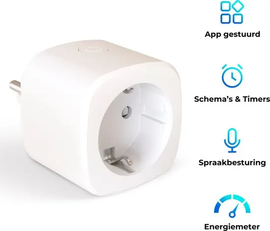 Calex Slimme Stekker - Set van 3 stuks - Energiemeter - Smart Plug met App Bediening - Werkt met Alexa en Google Home - afbeelding 2
