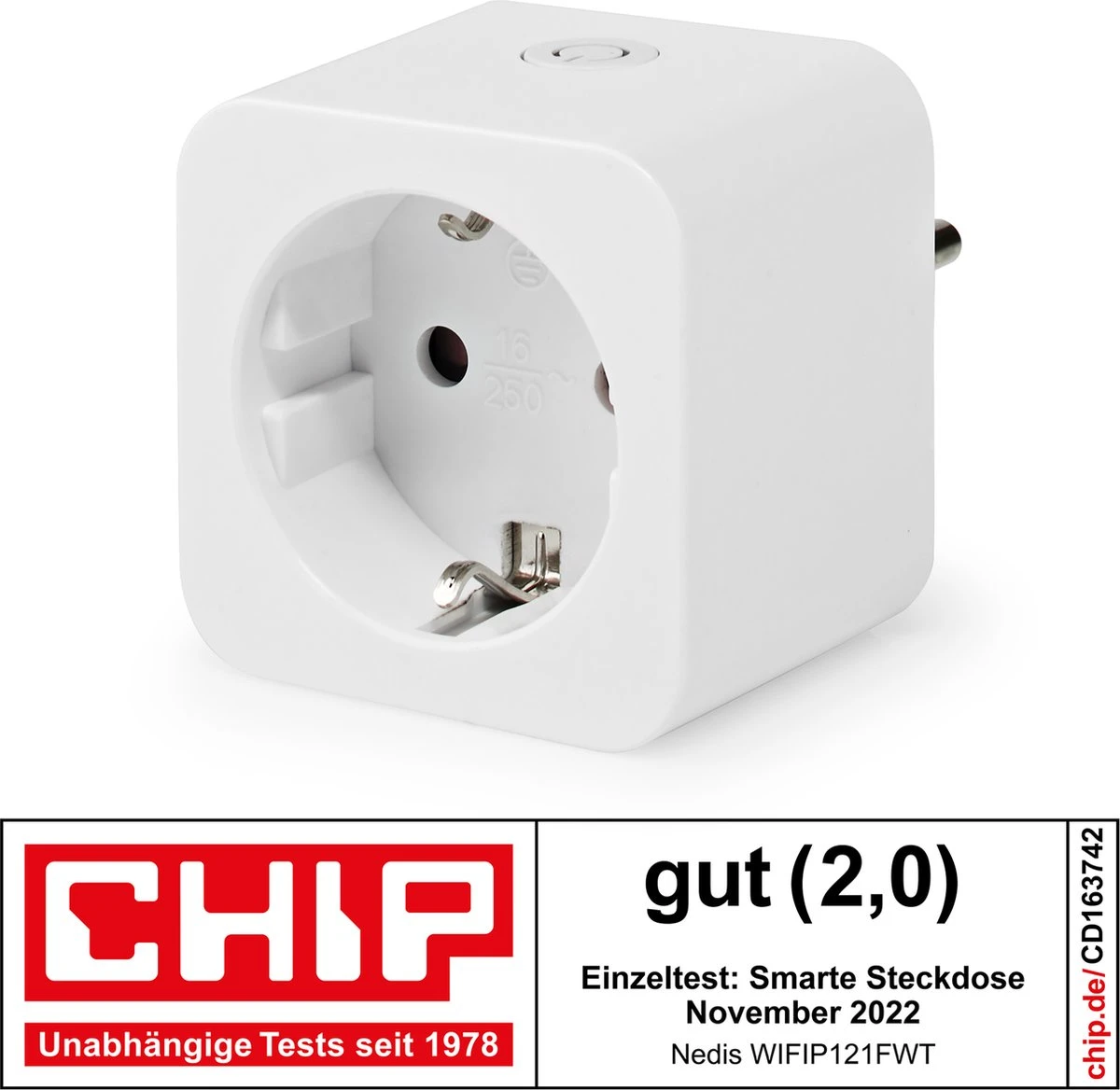 Nedis SmartLife Slimme Stekker – WiFi – 3680W – Geaard – 3 stuks – Wit - afbeelding 2