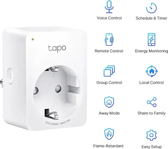 TP-Link Tapo P110 - Slimme Stekker - Smart Plug - 4 stuks - WiFi Stopcontact - Energiebewaking - afbeelding 5