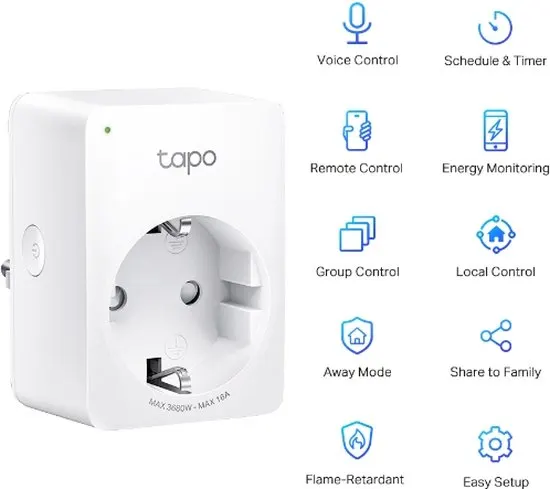 TP-Link Tapo P110 - Slimme Stekker - Smart Plug - 2 stuks - WiFi Stopcontact - Energiebewaking - afbeelding 2