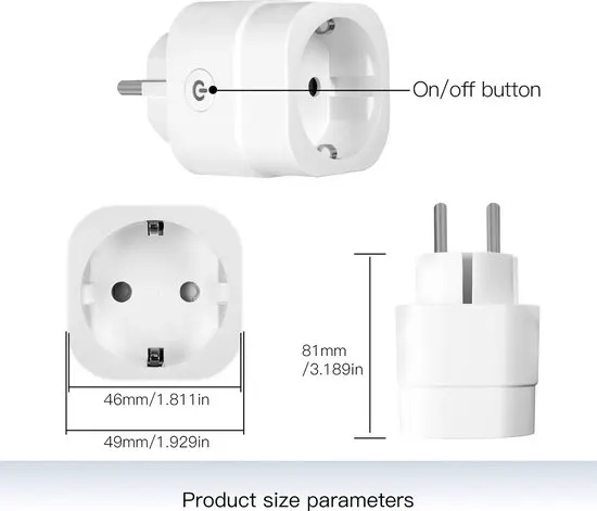 Moes Smartplug met dimmer | <200W | Wifi | Tuya Smart en SmartLife | Schuko | dimmer stopcontact | Dimbaar tot 1% | tijdsschema | slimme stekker dimbaar - afbeelding 2