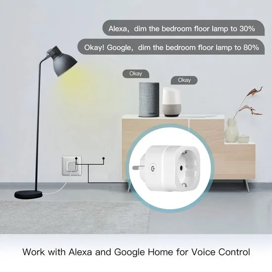 Moes Smartplug met dimmer | <200W | Wifi | Tuya Smart en SmartLife | Schuko | dimmer stopcontact | Dimbaar tot 1% | tijdsschema | slimme stekker dimbaar - afbeelding 5