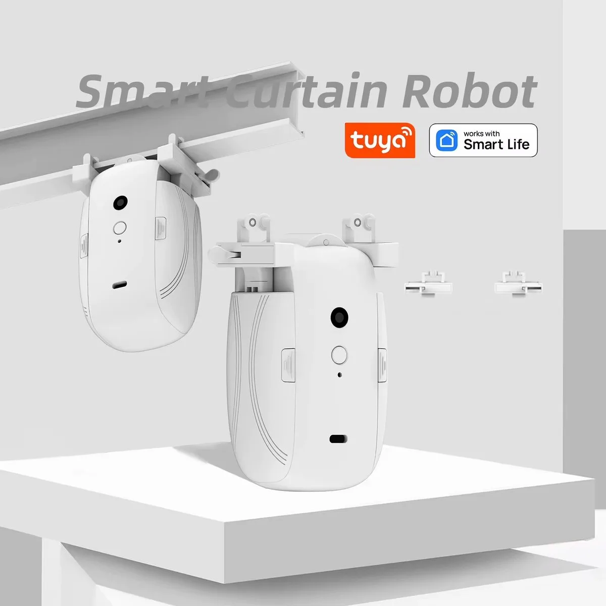 Lordani Slimme Gordijnen Opener | Wifi | Roman Rod | Wit | Smart Life Gordijnmotor | Smart Gordijn | Automatische gordijn | Tuya App | Bestuurbaar via de App - afbeelding 2