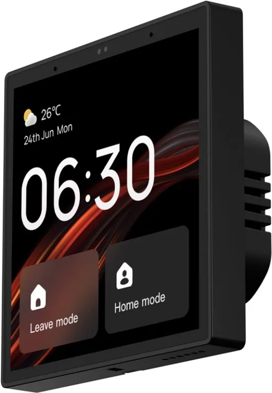 Navid Slimme WiFi & Zigbee Touch Schakelaar – Tuya touch panel - Enkelvoudige Schakelaar – Werkt met Tuya, Google Home & Alexa – Glazen Paneel – Zwart