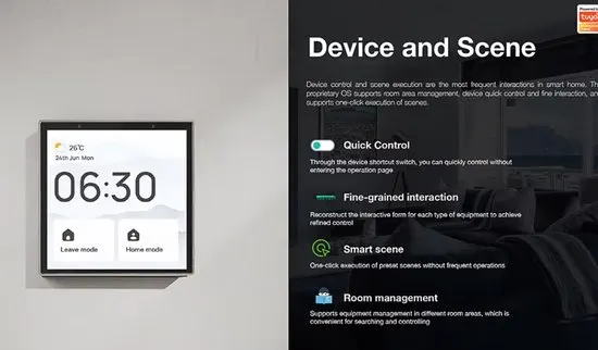 Navid Slimme WiFi & Zigbee Touch Schakelaar – Tuya touch panel - Enkelvoudige Schakelaar – Werkt met Tuya, Google Home & Alexa – Glazen Paneel – Zwart - afbeelding 3
