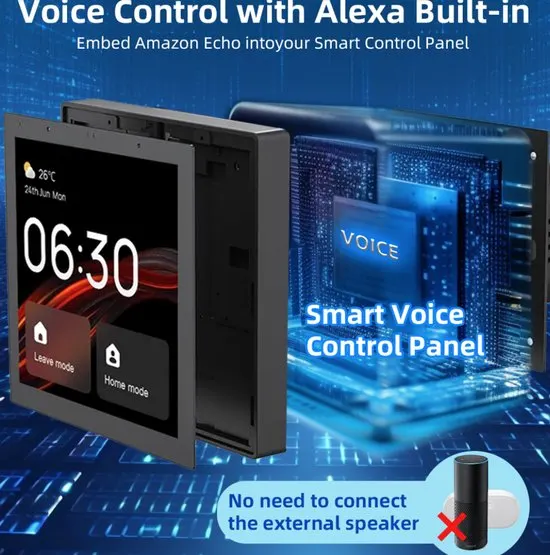 Navid Slimme WiFi & Zigbee Touch Schakelaar – Tuya touch panel - Enkelvoudige Schakelaar – Werkt met Tuya, Google Home & Alexa – Glazen Paneel – Zwart - afbeelding 4