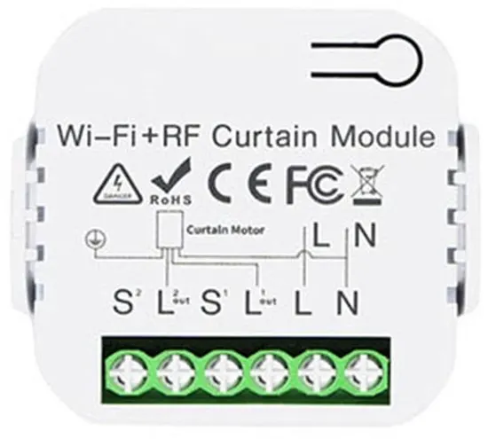 OIMG Draadloze slimme rolluikcontroller - met 2 stuks RF-afstandsbediening - RF 433 MHz - Geschikt voor Google Home / Alexa APP-bediening en handmatige schakelaar - WiFi 433MHz RF afstandsbediening - Geschikt voor elektrische rolluikbediening, 2RC 1R - afbeelding 4