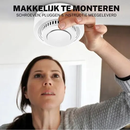 Slimme Rookmelder WiFi - Smart rookmelder koppelbaar met app Tuya, Smartlife & Google Home - Brandmelder smart Tuya - afbeelding 4