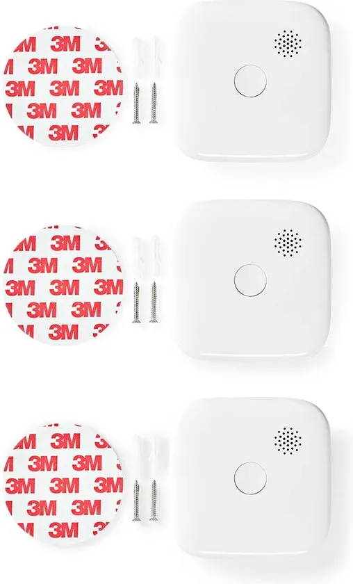 Nedis SmartLife Rookmelder – WiFi – 10 Jaar Batterij – Voldoet aan Europses norm EN14604 – 3 stuks - afbeelding 3