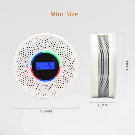 2-in-1 Rookmelder en Koolmonoxidemelder – Combi Rook & CO Alarm met Licht en Geluid – Snelle Detectie 2s – CE ROHS FCC – Rookalarm & CO Detector – Veilige Brandbeveiliging voor Thuis - afbeelding 2