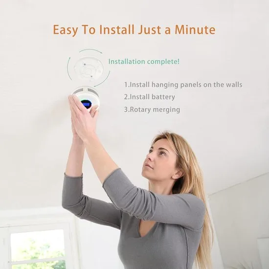 2-in-1 Rookmelder en Koolmonoxidemelder – Combi Rook & CO Alarm met Licht en Geluid – Snelle Detectie 2s – CE ROHS FCC – Rookalarm & CO Detector – Veilige Brandbeveiliging voor Thuis - afbeelding 4