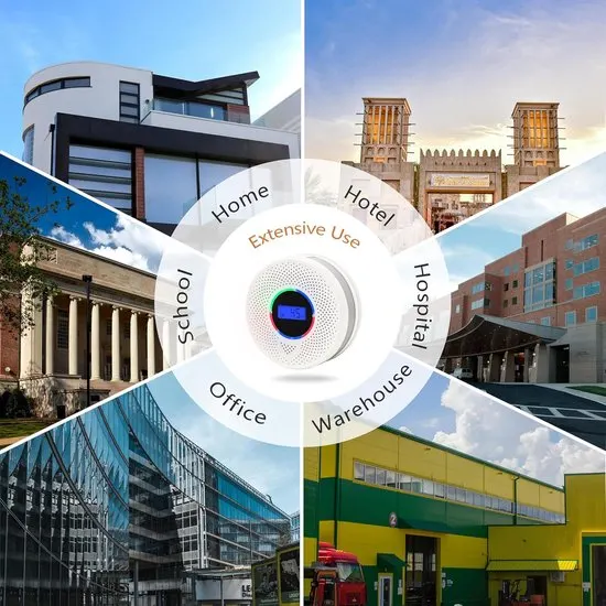 2-in-1 Rookmelder en Koolmonoxidemelder – Combi Rook & CO Alarm met Licht en Geluid – Snelle Detectie 2s – CE ROHS FCC – Rookalarm & CO Detector – Veilige Brandbeveiliging voor Thuis - afbeelding 5