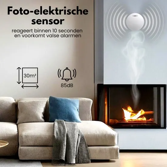Aroha Smart Connect & Link Rookmelder - 10 jaar batterij - Slimme & koppelbare rookmelder met WiFi - Smart brandmelder met app Tuya & Smartlife - Draadloos koppelbare brandmelder - Multipack met Aroha Link Rookmelder, 5 set - afbeelding 5