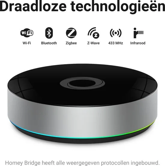 Homey Bridge - Smart Home Hub - Communiceert middels zes draadloze Smart Home technologieën - Werkt met Siri, Alexa en Google Home - afbeelding 5