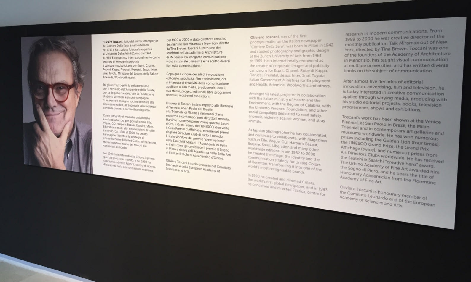Oliviero Toscani — MOSTRA ANTOLOGICA