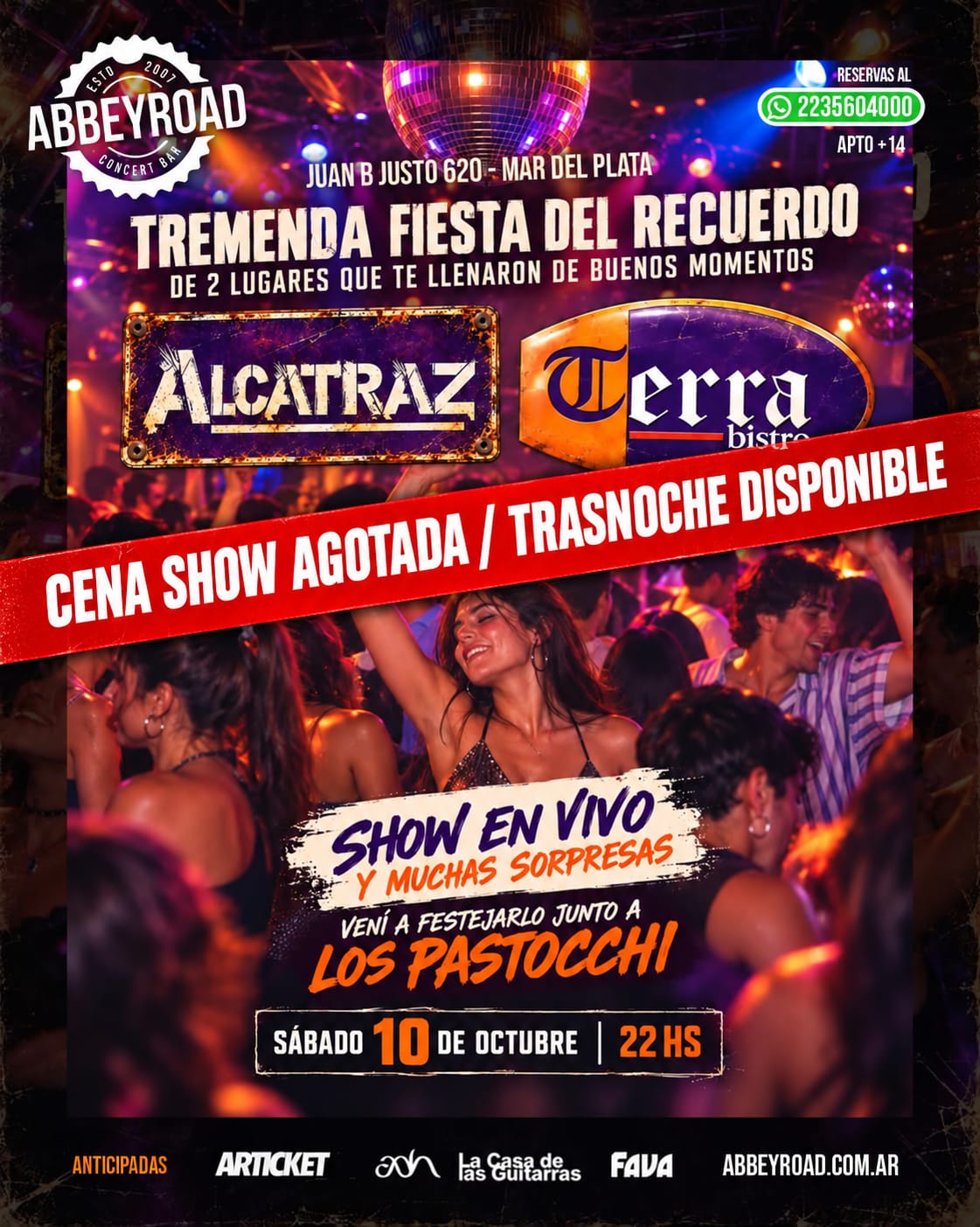 ALCATRAZ Y TERRA - TRASNOCHE DISPONIBLE