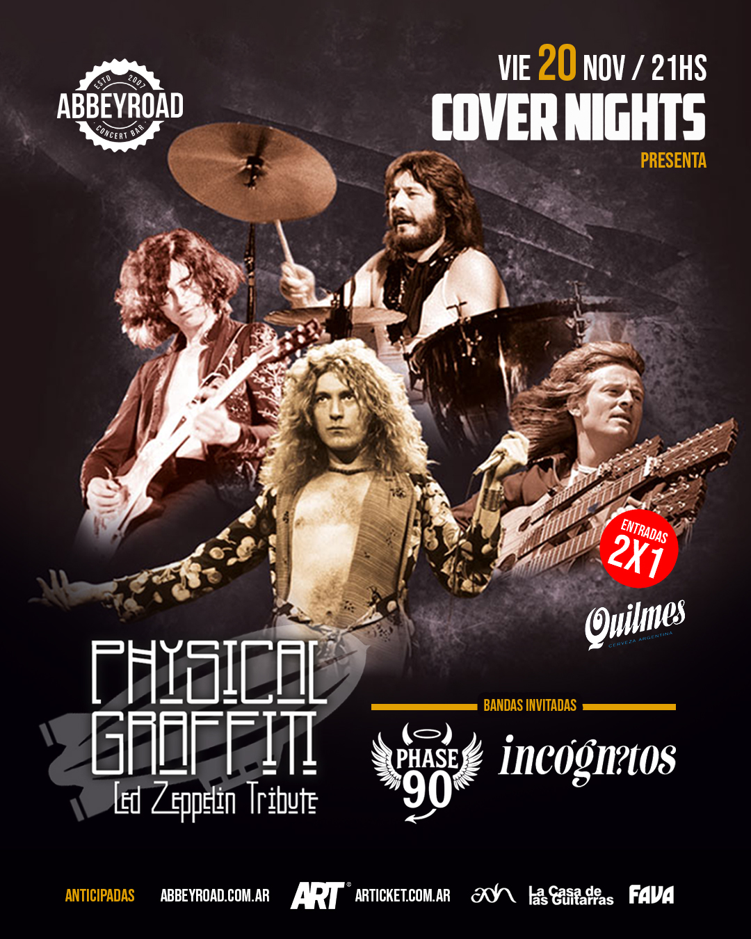 COVER NIGHTS presenta PHYSICAL GRAFFITTI