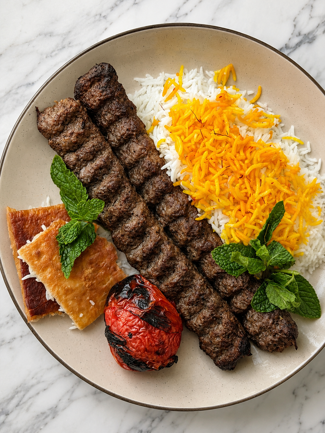 Chelo Kabab Kobideh — Persian specialty