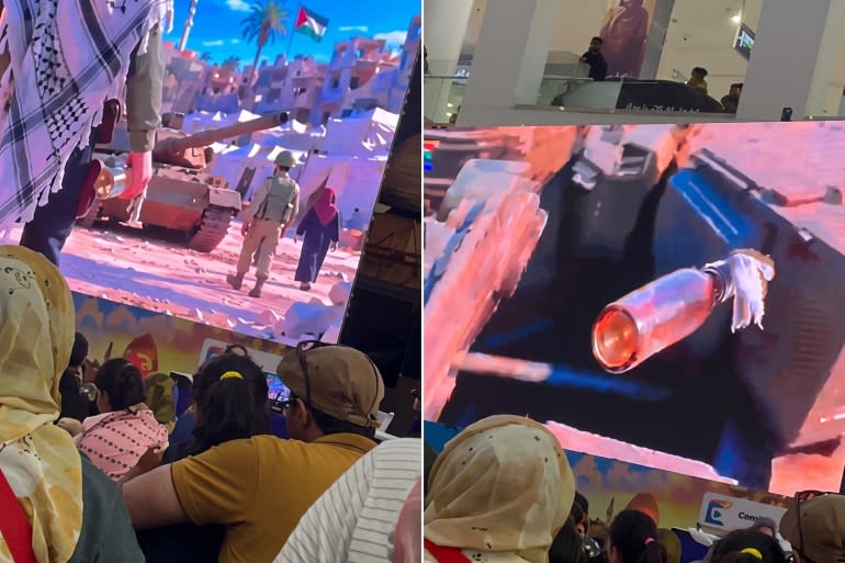 Désinformation israélienne : Des caricatures « incitant au terrorisme » ont-elles été diffusées dans un centre commercial de Ramallah ?