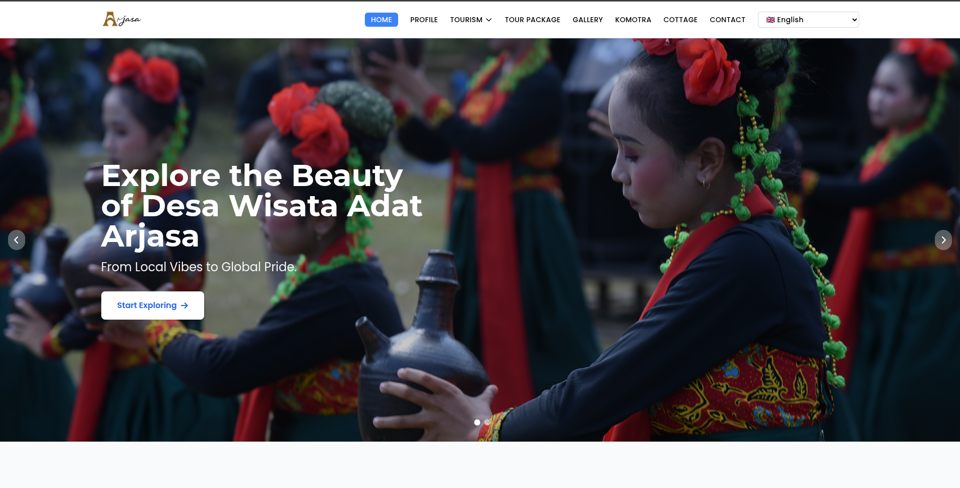 Preview Web Desa Wisata Arjasa
