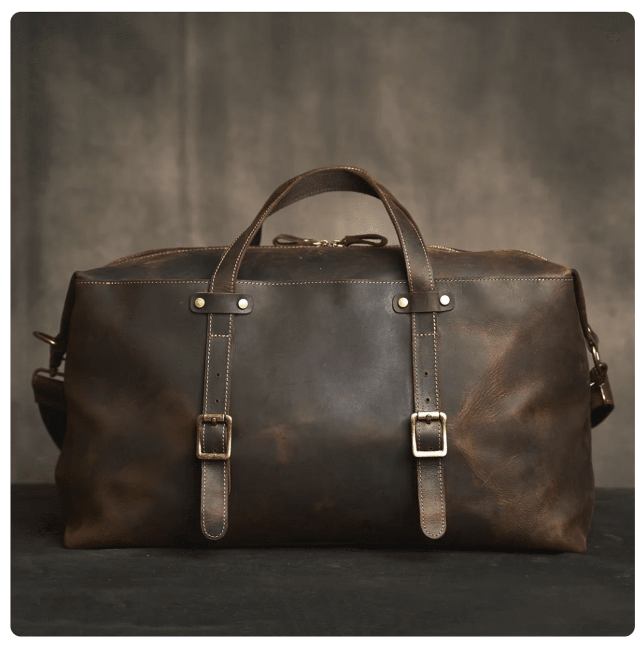 Large Travel Bag Genuine Leather Vintage Style Luggage Bags Men Male Duffle Bags Travelling Bag Weekender Bags for man