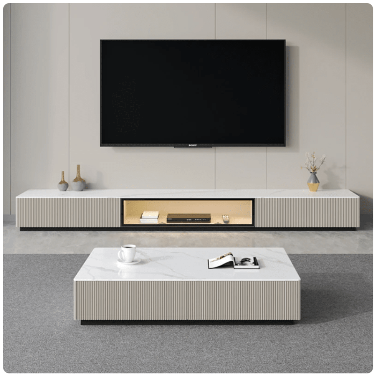 Luxury Wood Tv Stand Simple White Nordic Leg Living Room European Tv Cabinet Glass Partitions Mueble Tv Moderno Furnitures