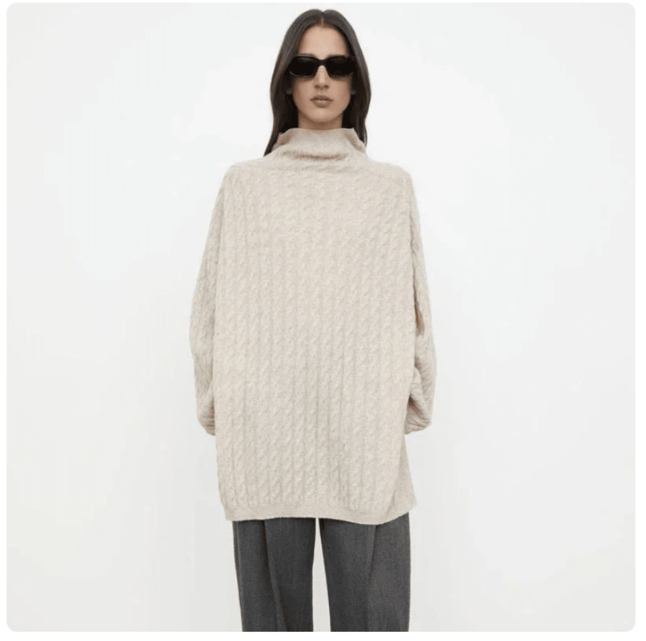 Tot * Cashmere Women's Knitted Sweater Simple High Neck Split Spiral 3D Printing Women's Casual Soft Glutinous Winter Sweater