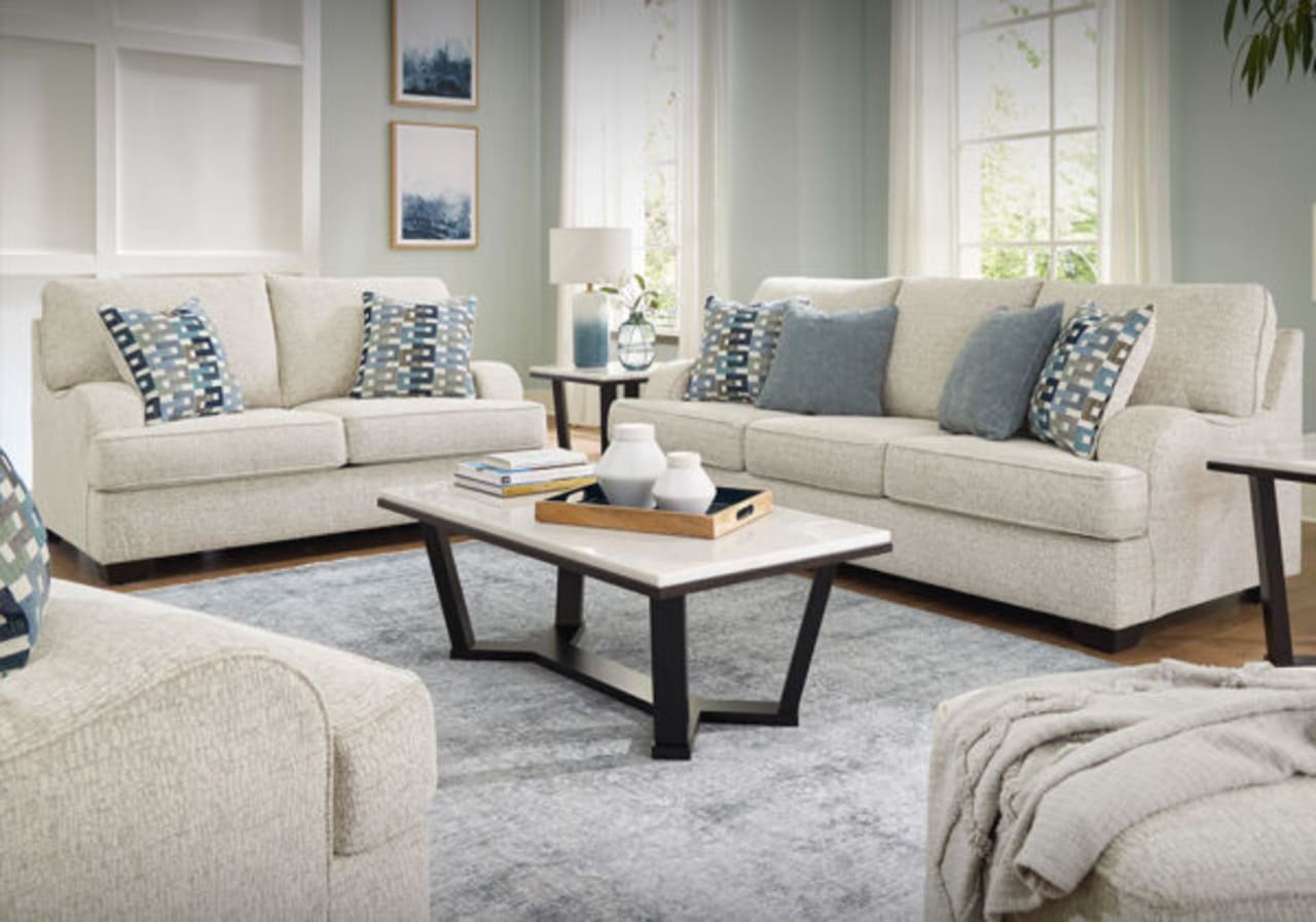 Valerano Parchment Sofa Set  Cincinnati Overstock Warehouse