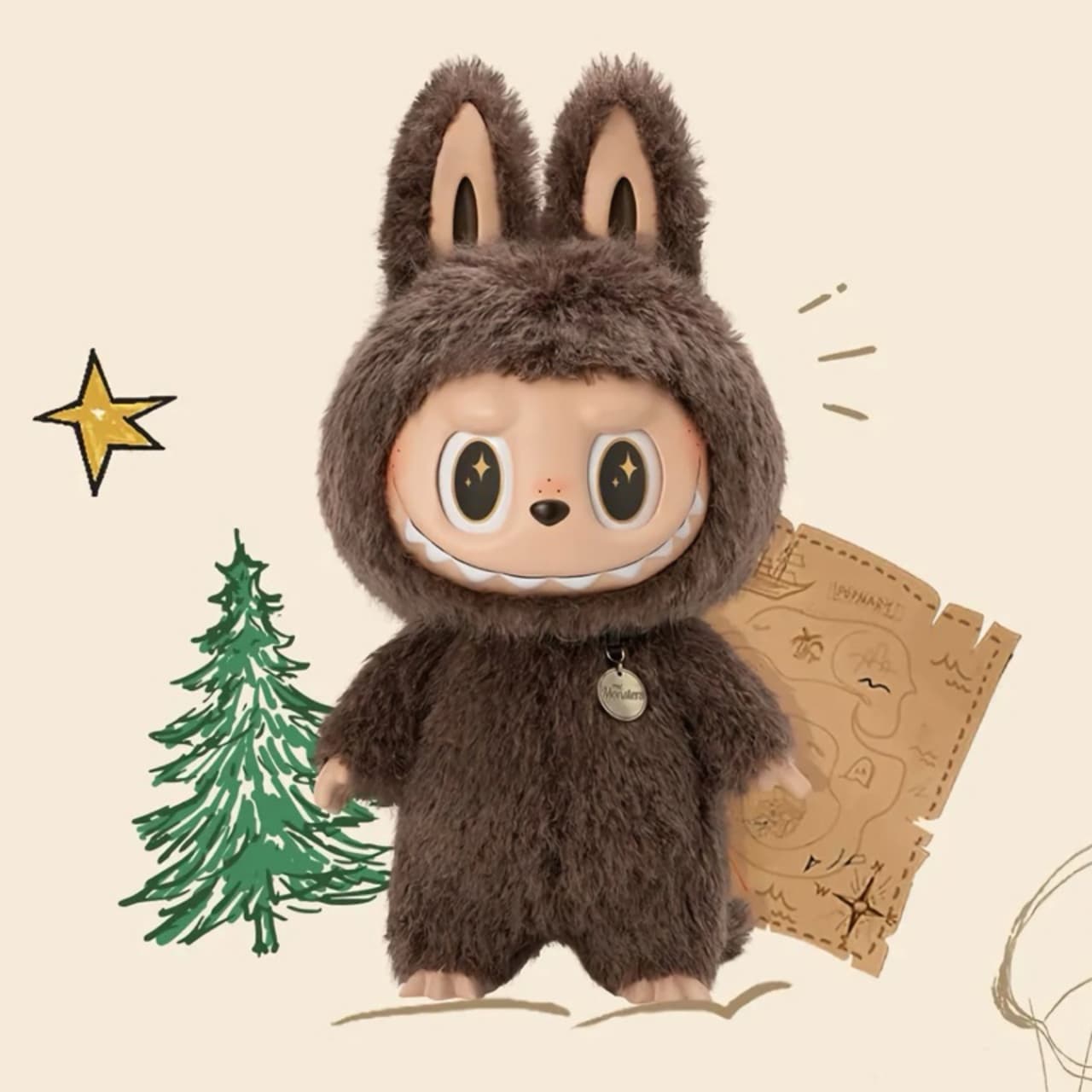 ZIMOMO ORIGINAL I FOUND YOU Labubu ตุ๊กตาลาบูบู่ตัวใหญ่