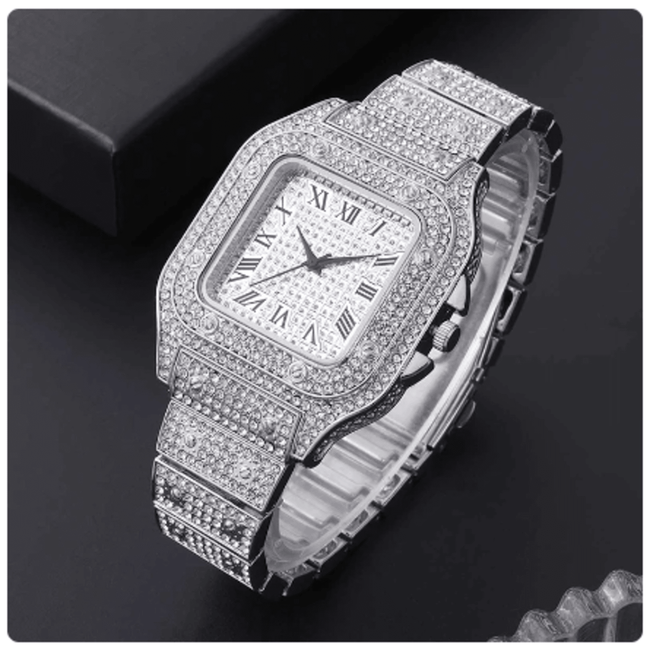 Fashion Mens Dainty Stainless Steel Watches Luxury Silver Quartz Wristwatch Men Business Casual Watch