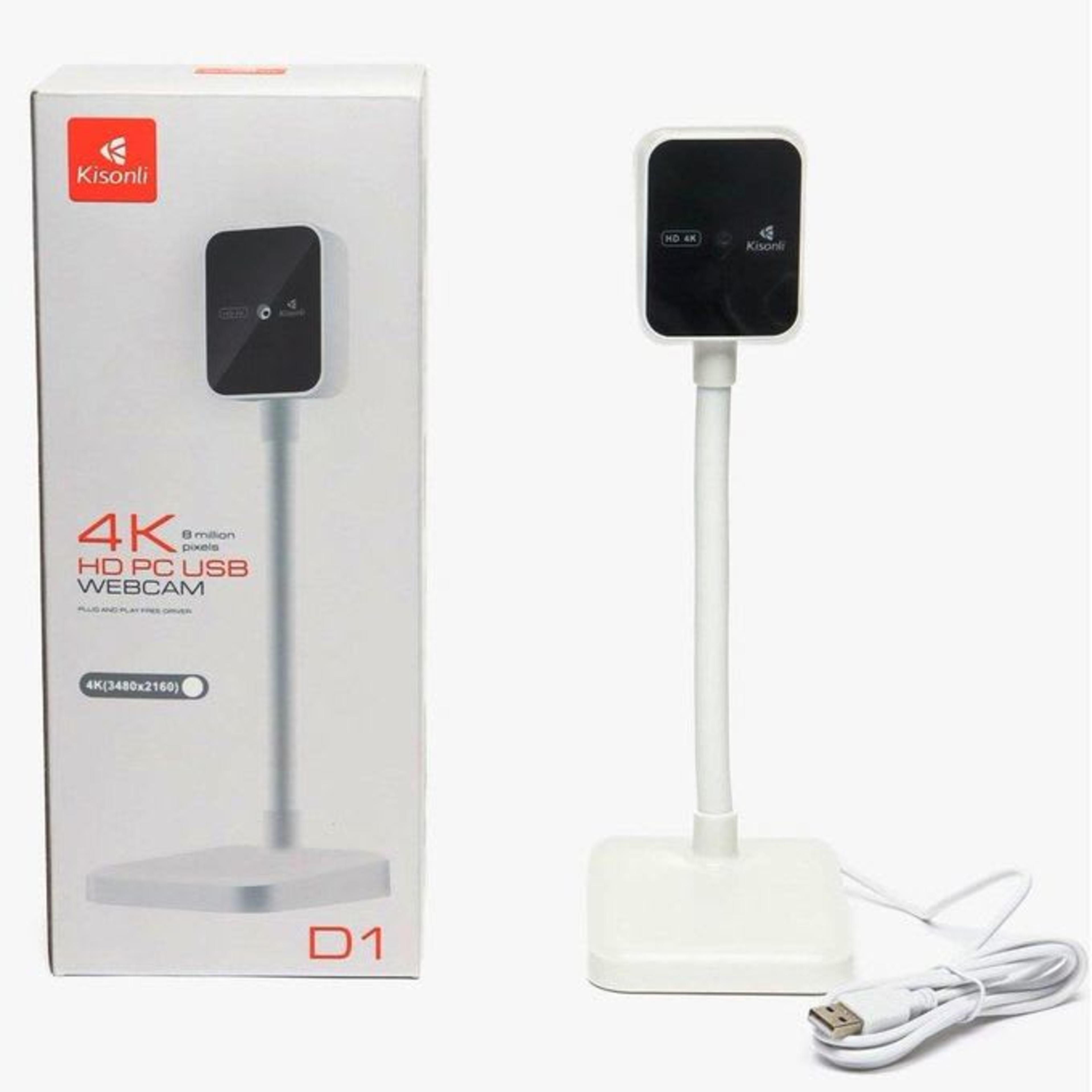 Webcam USB Kisonli D1 4K Ultra HD