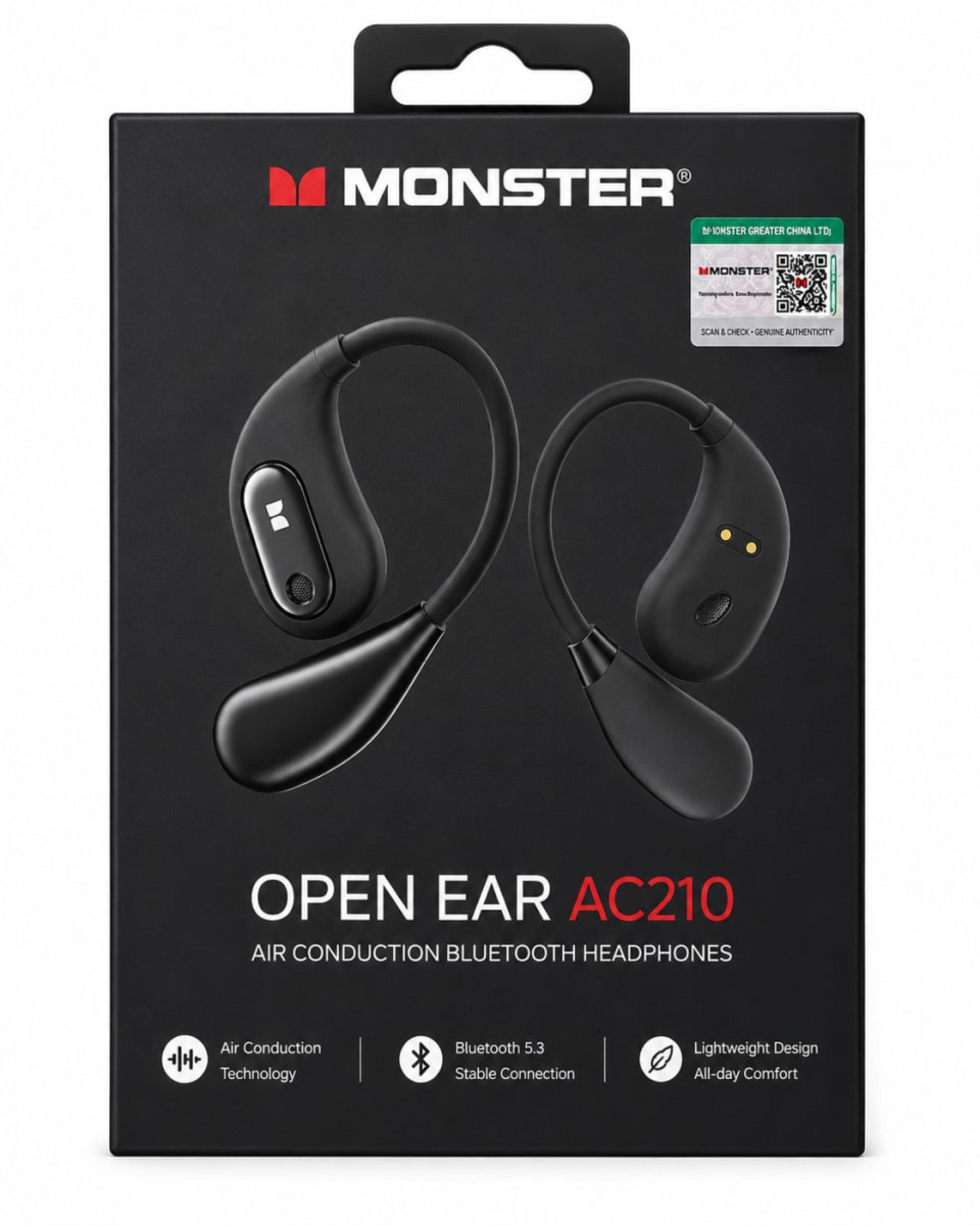 Monster Open Ear AC210 – Écouteurs Air Conduction Bluetooth